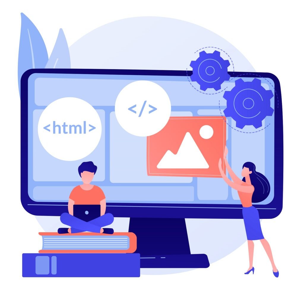 Web development courses vector concept metaphor